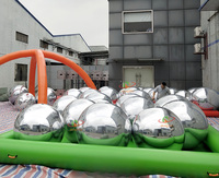 Décoration de mariage arc-en-ciel gonflable miroir ballon fête grande boule miroir gonflable