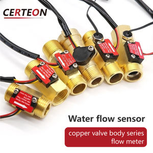 Meter cairan inline pintar dispenser air YF-B G1/2 DC pulsa tekanan tinggi sensor aliran kuningan - Product Image 4