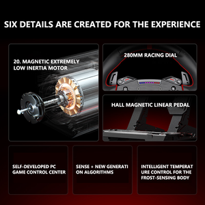 Nouveau PXN VD4 Direct Drive 2.0 Double Vibration Car Game Racing Volant de jeu avec manette de vitesse - Product Image 3