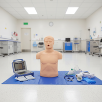 Maniquí de Entrenamiento de Emergencia de Silicona Médica, Modelo Anatómico para RCP en Adultos con Obstrucción y Maniobra de Heimlich, para Primeros Auxilios