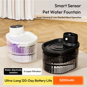 Fontaine à eau intelligente pour chat Elecpet 3L, sans fil, avec batterie 2600mAh/5200mAh, fontaine à eau circulante pour chat - Product Image 2