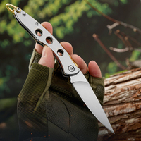 Couteau pliant compact HongRui en acier inoxydable 4Cr13 avec manche en acier, couteau de poche EDC pour le camping en plein air, OEM