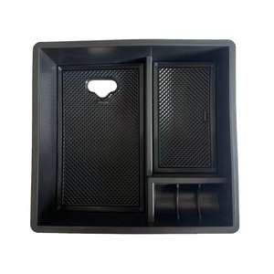 Caja de almacenamiento para consola central de coche, accesorios organizadores, bandeja de almacenamiento negra, Interior para Hilux <span class=keywords><strong>Vigo</strong></span>, accesorios 2004-2014 2009 2010 - Product Image 3