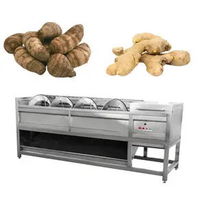 Vegetable Fruit Processing Potato Spiral Brush Potato Cleaning And Peeling Machine Price