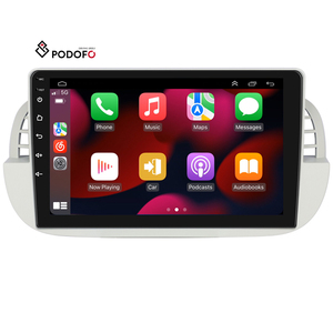 (Stock EU) Podofo 9 pouces Android autoradio Carplay Android Auto Double Din GPS prise en charge caméra AHD pour <span class=keywords><strong>FIAT</strong></span> 500 2007-2015 - Product Image 1
