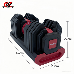 CZFIT Factory Direct Sales Red 24/36kg <b>Strength</b> <b>Training</b> Square Dumbbell Fitness Equipment the Gymnastics Adjustable Dumbbell. - Product Image 1