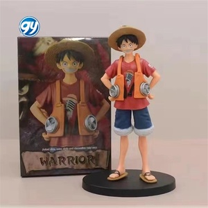 เสื้อสีขาวลายหนังลูฟี่<span class=keywords><strong>หมวก</strong></span><span class=keywords><strong>ฟาง</strong></span>รูปตุ๊กตาของเล่นตั้งโต๊ะสำหรับจัดแสดงของขวัญ - Product Image 1