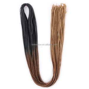 Nudos Zizi-trenzas de ganchillo, <span class=keywords><strong>extensiones</strong></span> de cabello sintético ombré, microtrenzas de ganchillo - Product Image 4