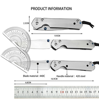 440C stalen mes, 420 stalen handvat, outdoor vouwmes - kamperen, jagen, EDC & zakmes, multifunctioneel gereedschap, lichtgewicht, OEM