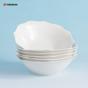 Vente en gros bon marché en vrac restaurant hôtel porcelaine fine céramique Chine blanc pur plat dessert assiette et plats d'accompagnement - Product Image 5