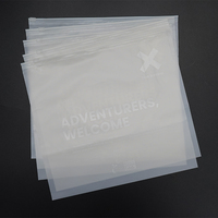 Sacs en plastique biodégradables givrés à fermeture éclair, réutilisables et imperméables pour vêtements et emballages textiles