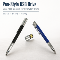 Flashdisk Metal Murah Baru 2GB 4GB 8GB 16GB Pulpen USB Flash Drive Memory Stick USB Pendrive 32GB 64GB