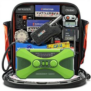 Batterie externe solaire et radio à manivelle 10000 mAh pour la prévention des catastrophes, étanche, avec lampe de poche - Product Image 6