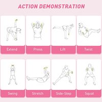Haltères de Pilates, haltères à main, barre de musculation en silicone, paire d'haltères, barre de musculation pour l'entraînement de force musculaire, adultes, femmes et hommes