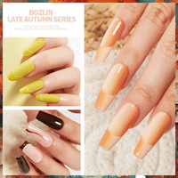 BOZLIN Usine En Gros 24 Couleurs Vegan Gel Vernis À Ongles Uv Vernis Gel Vernis Kit Marque Privée Vernis À Ongles Gel Ensemble 10ml
