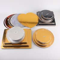 Plateau à gâteau coloré rond et carré, support à gâteau créatif en carton ondulé, plateau inférieur, emballage de pâtisserie, outils de cuisson