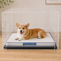 Matelas matelassé pour cage à animaux avec dessus matelassé, côtés transparents et base antidérapante pour les espaces de repos des animaux