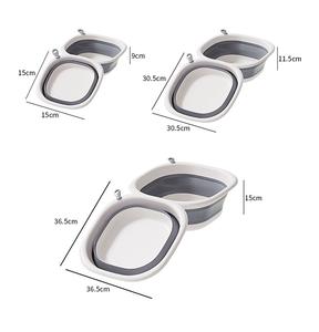 Ensemble de bain pour bébé en plastique à motifs animaliers, 7 pièces, boîte de couleur, lit de bain <span class=keywords><strong>pliable</strong></span> pour nouveau-né <span class=keywords><strong>avec</strong></span> <span class=keywords><strong>coussin</strong></span>, jouet de bain - Product Image 2