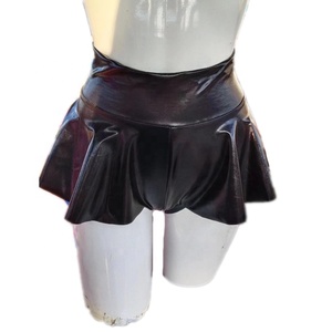 Shorts respirants <span class=keywords><strong>taille</strong></span> <span class=keywords><strong>haute</strong></span> pour femmes, grande <span class=keywords><strong>taille</strong></span>, prêts à être expédiés, pantalon brillant - Vente en gros - Product Image 5