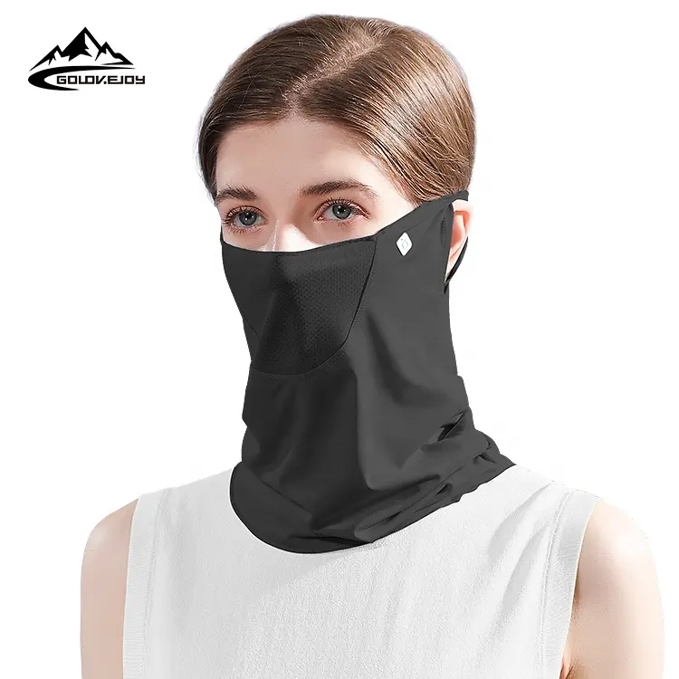 GOLOVEJOY XTJ42 Ice Silk Cooling protezione Uv copricapo maschera per il viso anelli per le orecchie passamontagna copertura per il viso sciarpa per il collo Bandana