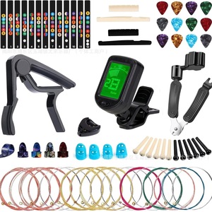 Ensemble d'accessoires pour guitare avec accordeur, capo, plectres et changeur de cordes pour instruments de <span class=keywords><strong>musique</strong></span> - Product Image 4
