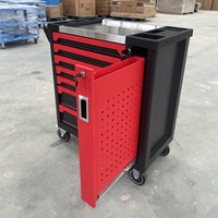 Chariot d'atelier roulant à 7 tiroirs à prix abordable, verrouillable, en fer, pour rangement de garages, armoire à outils OEM personnalisable