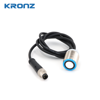 KRONZ pour capteur à ultrasons réglable, sortie analogique 4-20mA, sortie de commutation NPN, portée 20-60mm, mode NO/NC, IP67, industriel