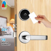 Système de verrouillage intelligent pour hôtel en acier inoxydable poli 304 avec carte RFID, SDK gratuit intégré au PMS