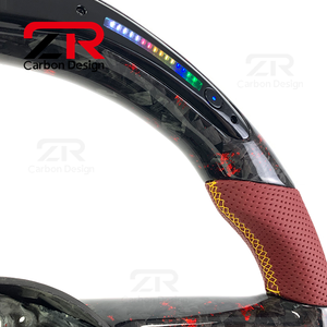 Volante de Coche de Fibra de Carbono Forjada con Pantalla LED de RPM para <span class=keywords><strong>Ford</strong></span> Old <span class=keywords><strong>Mustang</strong></span> ST RS 2004 2005 2006 2007 <span class=keywords><strong>2008</strong></span> - Product Image 5