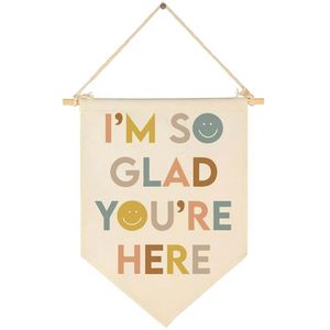 Hot Sell Eco-Friendly Polyester Custom Hanging Rectangle <b>Flag</b> 15x11 Inch Wood Flagpole Digital Printing Kids Nursery Playroom - Product Image 4