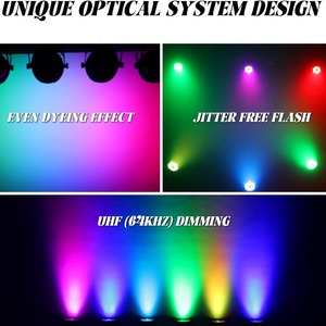Projecteurs LED Par étanches IP33 18x10W 4-en-1 6-en-1, Lumières de surface à effet wash coloré pour Mariages, Spectacles en extérieur, Hôtels, Routes et Jardins - Product Image 4