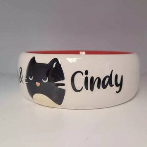 3D Katzenkopf Personalisieren Sie mit dem Namen des Haustieres Benutzer definierte Hunden äpfe Haustier zubehör Keramik-Katzen schale - Product Image 6