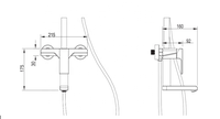 Ensemble de douche doré brossé avec barre coulissante, pommeau de douche carré 3 fonctions, fixation murale, douchette pluie et massage, corps en laiton, robinetterie pour appartement