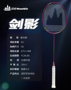 High Modulus Carbon Custom Design Original Top Brand Quality Feather Single <strong>Badminton</strong> <strong>Racquet</strong> - Product Image 2