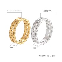 Cincin Stainless Steel Mewah Model Lingkaran Polos Warna Emas untuk Wanita Pria Pasangan Gaya Klasik Laris Manis