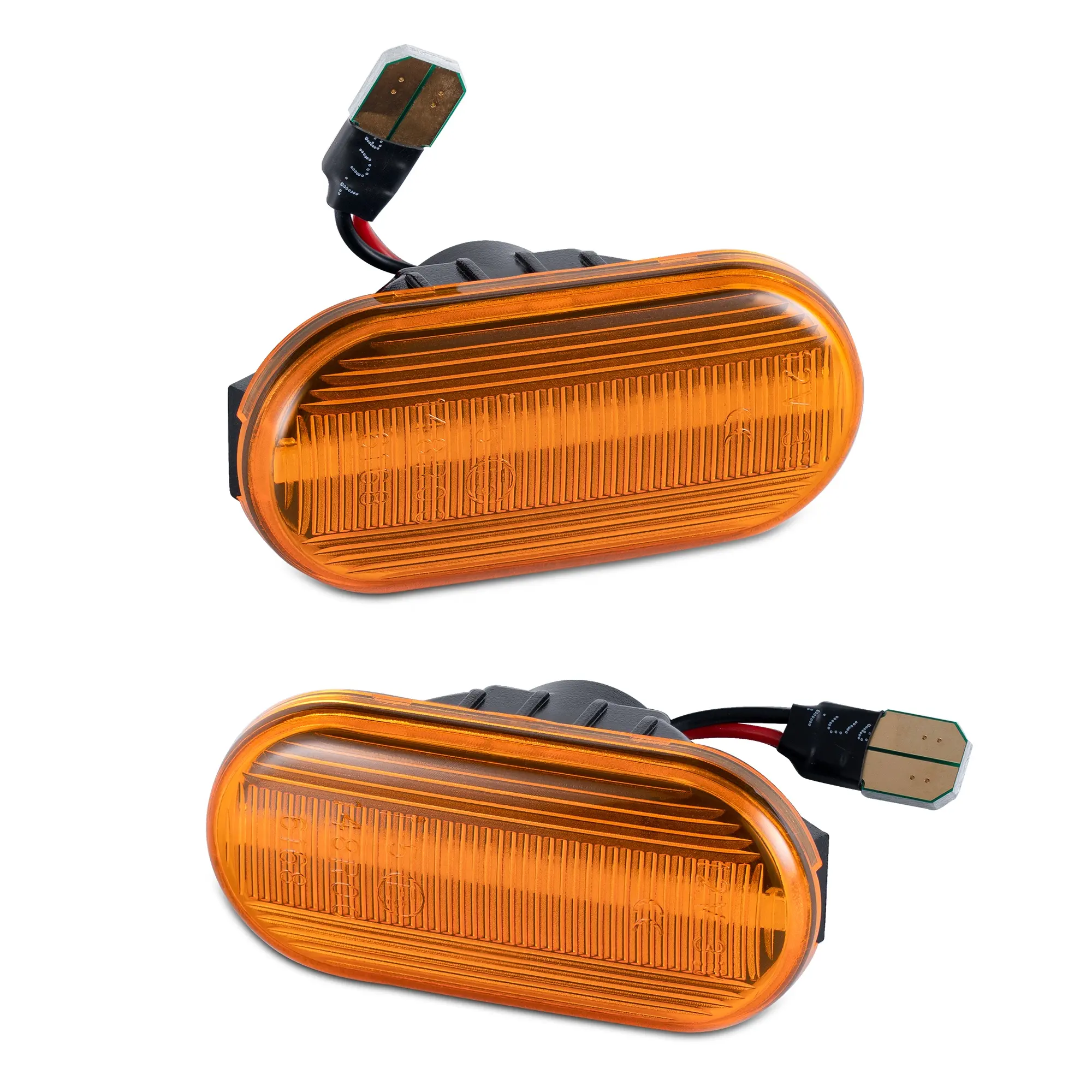 2 Stück Orange-Linse LED Autolicht Seitennummer-Leuchte für Nissan Navara (D40) Pick-up Micra III