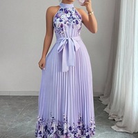 Jupe longue plissée à imprimé floral pour femme, nouvelle collection 2026, tendance printemps, best-seller