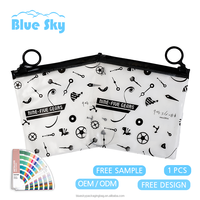 Sac d'emballage de pochette à bijoux transparente étanche personnalisée biodégradable, mini pochette transparente en PVC sac à fermeture éclair pour bijoux/collier
