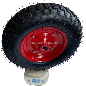 Vente en gros 16x4.00-8 camion à main 3.50/4.00/3.00-6/pneu de brouette chariot pneumatique <span class=keywords><strong>gonflable</strong></span> en caoutchouc de 16 pouces roues de chariot - Product Image 5