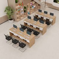 Scrivania Moderna Bianca per Formazione Staff SR-T165, Postazione di Lavoro Minimalista Rettangolare per Ufficio e Scuola