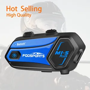 Fodsports M1-S PLUS 8ライダー2KM全二重グループインターホンミュージックシェアFMラジオBluetoothモーターサイクルヘルメットヘッドセットインターホン