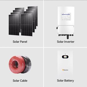 ระบบพลังงานแสงอาทิตย์แบบไฮบริดออฟกริด 5KW 10KW 15KW พร้อมแผงโซลาร์เซลล์ แบตเตอรี่ และชุดอุปกรณ์โซลาร์ครบชุดสำหรับบ้าน - Product Image 2
