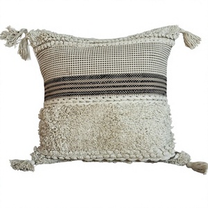 Luxury Boho Outdoor Cotton Cushion Cover Handwoven Decorative <b>Throw</b> Pillow Unique Boho Pillow Cover - Product Image 1