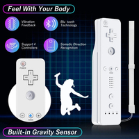 Manette sans fil Nunchuck avec Motion Plus et contrôleur Wii U bleu pour accessoires de jeu Nintendo Wii Wii U