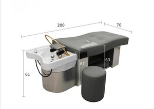 KISEN Luxus Shampoo Bett Stuhl Waschen Haarbett mit Kopf Therapie Dampfer <span class=keywords><strong>Thai</strong></span> <span class=keywords><strong>Massage</strong></span> Beauty Friseursalon für Friseur - Product Image 6