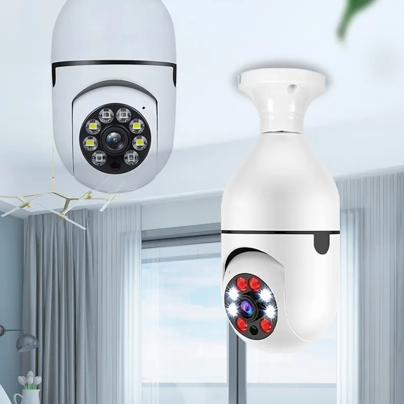 Outdoor Indoor Housing Home House Security 360 Degree Wifi Wireless CCTV Mini Bulb Camera Connected To Mobile Phone Good Price