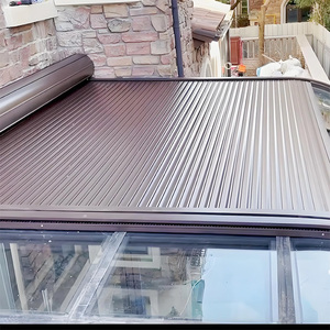 Persianas Enrollables Automáticas Modernas de Aleación de Aluminio Impermeables, Sistemas de Techo con Control Remoto, Protección Solar Ecológica para Exteriores - Product Image 4