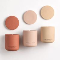 Bougie parfumée de luxe avec logo privé, parfum personnalisé, pots en céramique, bougie en cire de soja parfumée