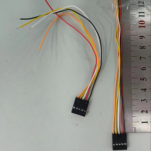 Dupont 2,54 Pitch 5-polige Steck verbinder an 3mm Zinn Draht länge 150mm 30AWG Silikon draht Einzel kabel - Product Image 1