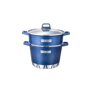 Casserole à <span class=keywords><strong>couscous</strong></span> marocaine en aluminium de 24 cm avec revêtement antiadhésif en granit - Product Image 1